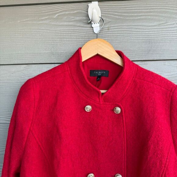 Talbots double breasted boiled red blazer - Picture 3 of 7